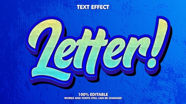 Vector efecto de texto de graffiti moderno con grunge