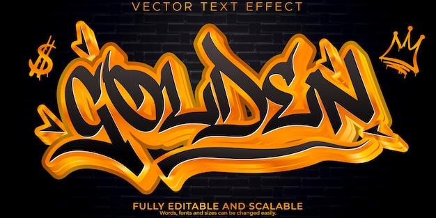 Efecto de texto graffiti spray editable y estilo de texto callejero