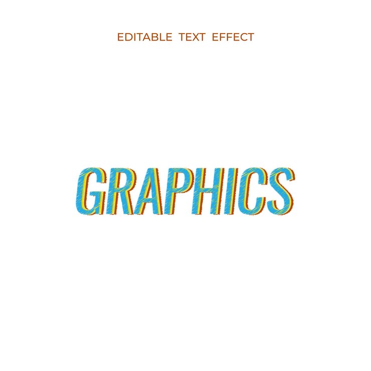 Vector efecto de texto gráfico mínimo