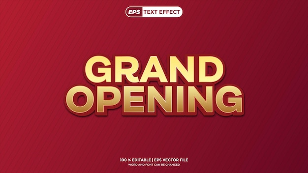 Efecto de texto Gran inauguración
