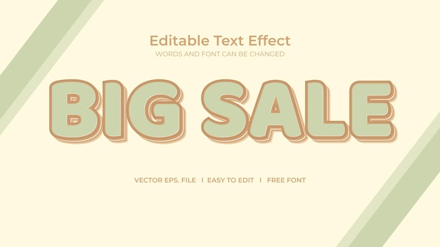 Efecto de texto de gran venta