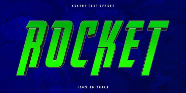 Efecto de texto de guerra de cohetes estilo de texto de cine y espectáculo editable