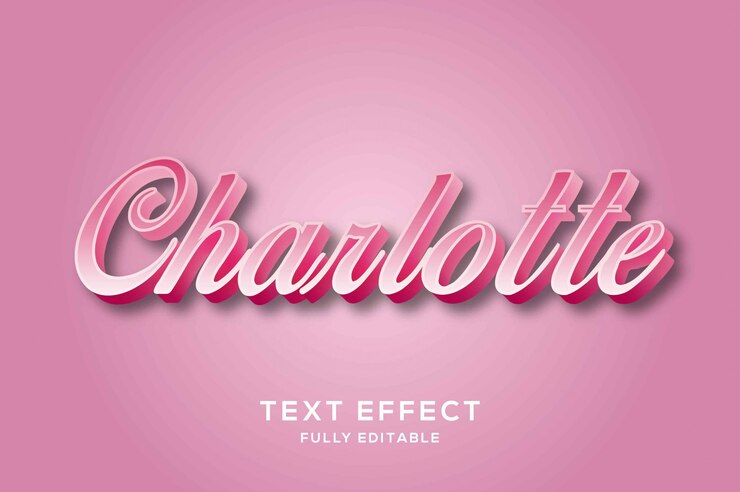 Vector efecto de texto de guión rosa moderno