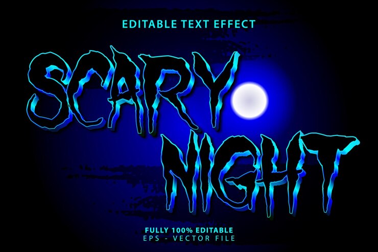 Vector efecto de texto de halloween