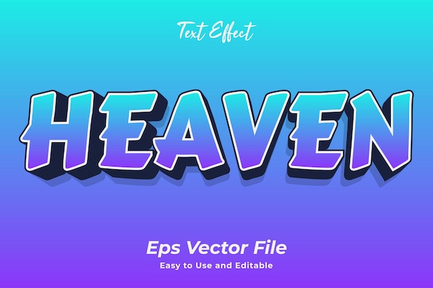 Efecto de texto heaven editable