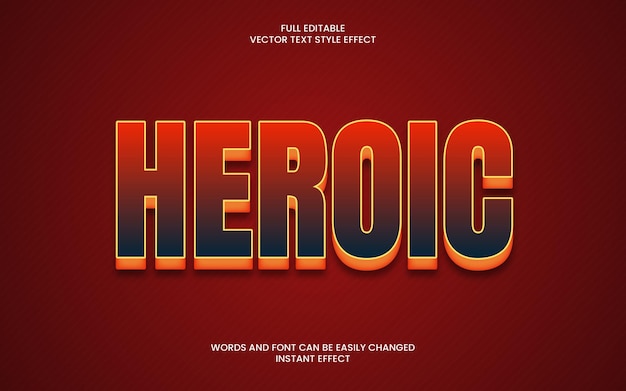 Efecto de texto heroico