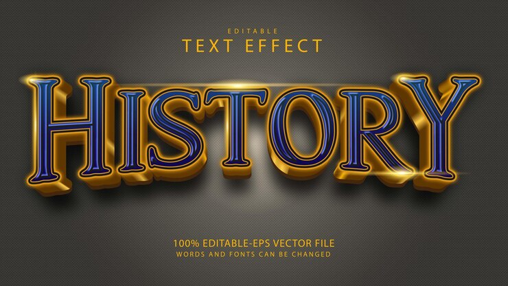 Vector efecto de texto histórico