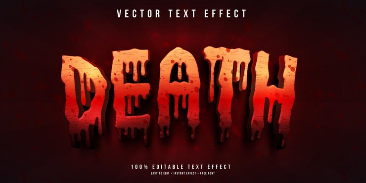 Vector efecto de texto de horror