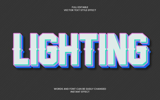 Efecto de texto de iluminación
