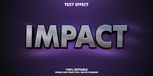 Efecto de texto de impacto