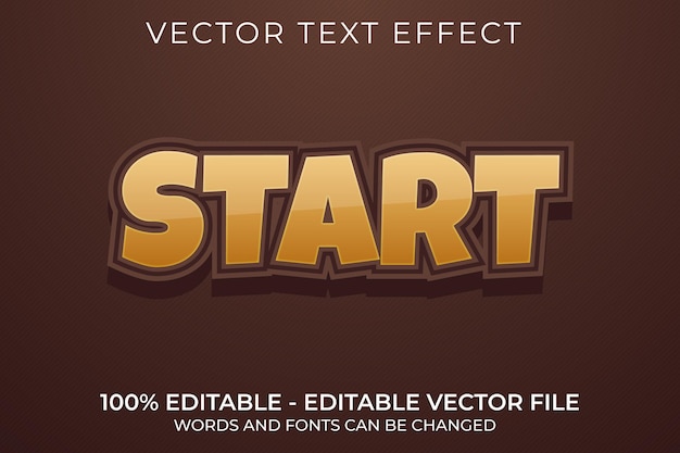 Efecto de texto de inicio 3d editable