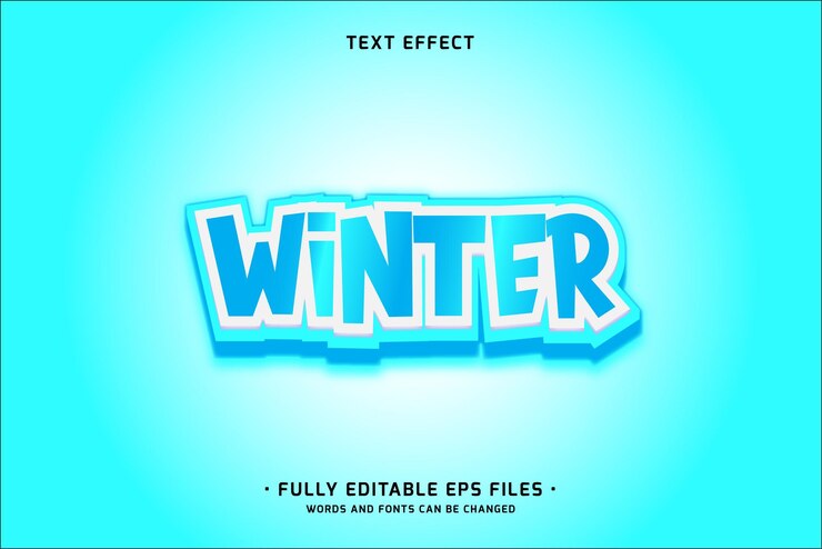 Efecto de texto de invierno