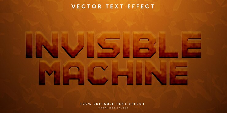 Vector efecto de texto invisible