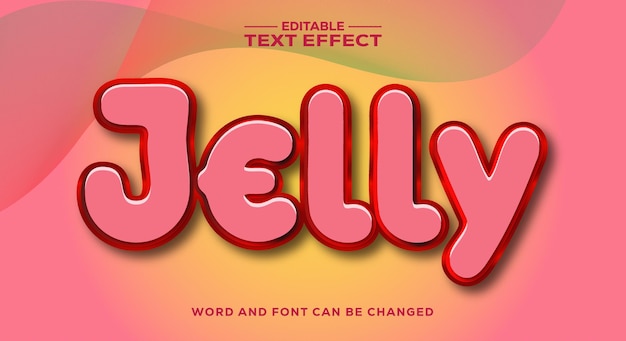 Efecto de texto jelly 3d