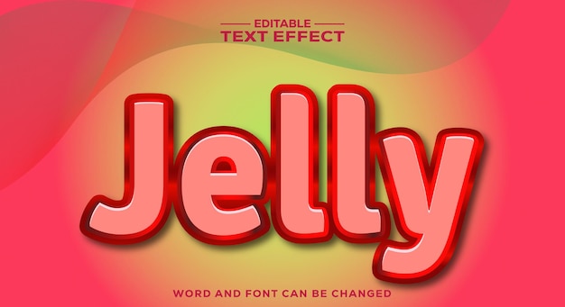 Efecto de texto jelly 3d