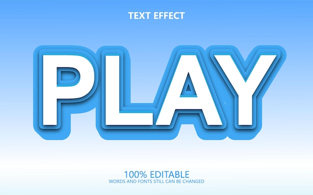 Efecto de texto de juego editable vectorial gratuito