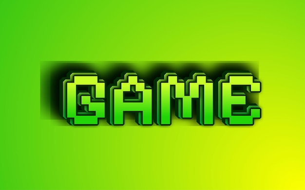 Vector efecto de texto del juego editable