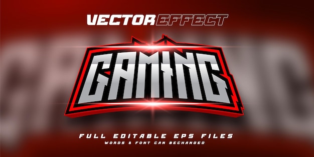 Efecto de texto para juegos completamente editable