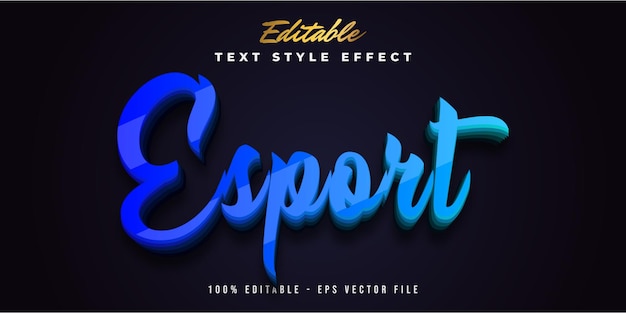 Efecto de texto del jugador estilo de texto de esport y fuera de línea editable