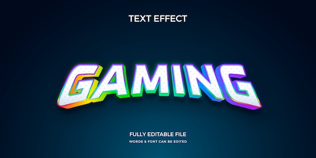 Vector efecto de texto de jugador realista