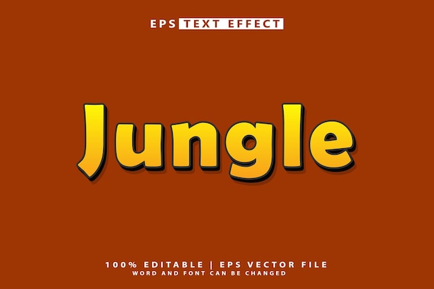 Efecto de texto jungla y plantilla