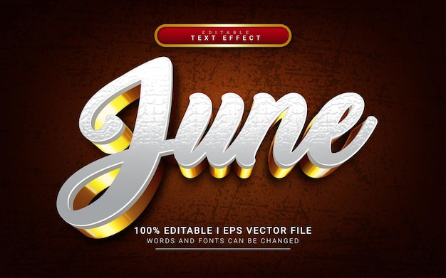 efecto de texto de junio