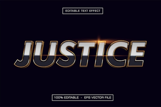 Efecto de texto de justicia editable