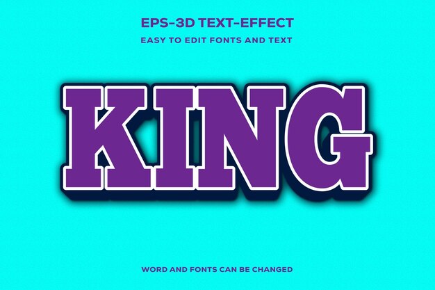 Efecto de texto King 3d