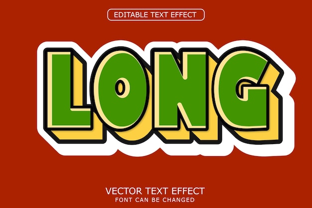 Vector efecto de texto largo