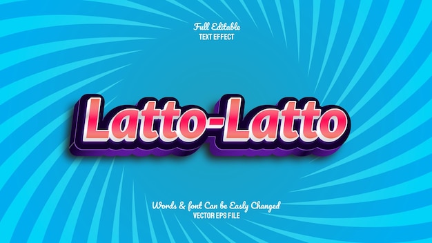 Efecto de texto Latto Latto