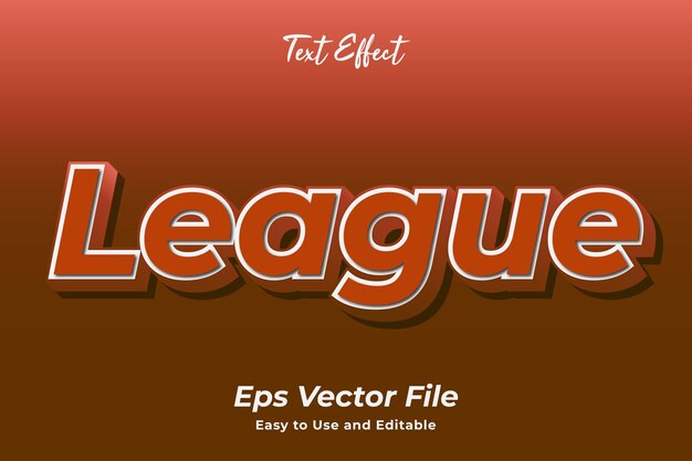 Efecto de texto league fácil de usar y editar vector de alta calidad