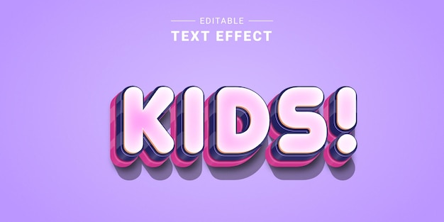 Efecto de texto de letras 3D editable