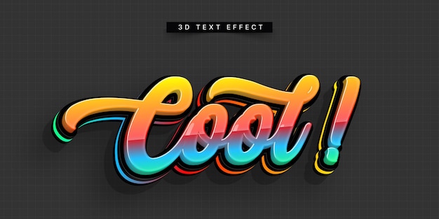 Vector efecto de texto de letras de moda 3d editable