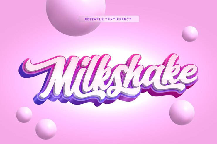 Vector efecto de texto de letras de moda 3d editable