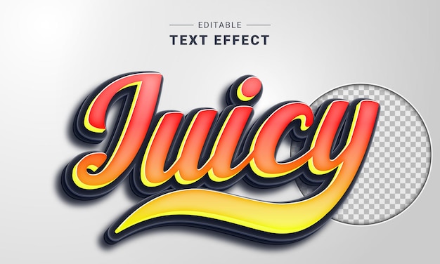 Efecto de texto de letras modernas editables para Illustrator