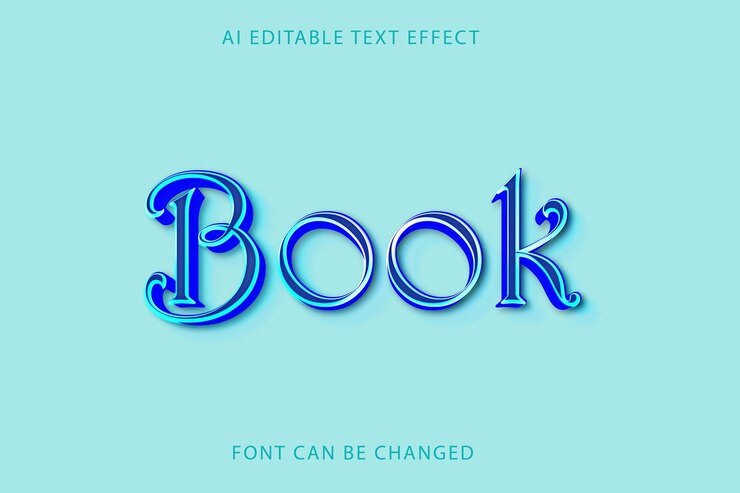 Vector efecto de texto de libro