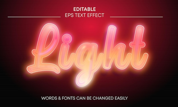 Efecto de texto ligero editable en 3D