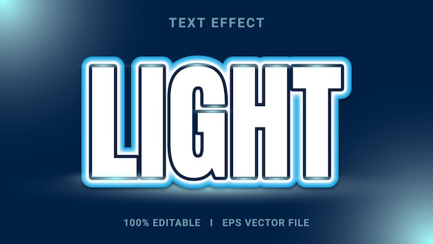 Efecto de texto ligero editable moderno efecto de texto 3d