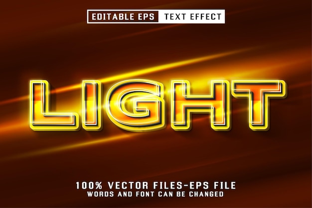 Efecto de texto ligero editable