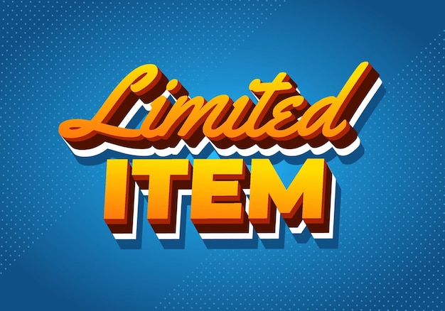 Efecto de texto limitado de los anuncios digitales en estilo 3D