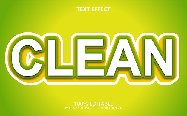 Efecto de texto LIMPIO editable