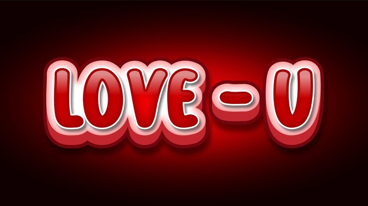 Efecto de texto llamativo colorido azul rojo diseño encantador