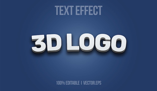 Efecto de texto logo 3d editable