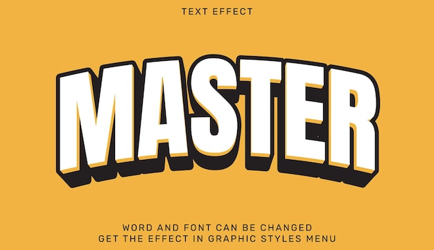 Efecto de texto maestro en diseño 3D
