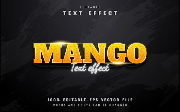 Efecto de texto de mango editable