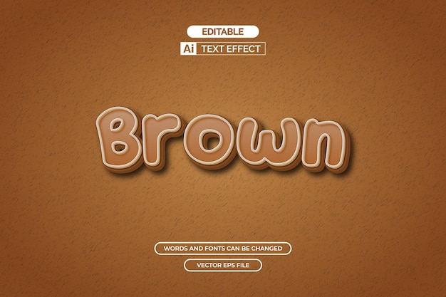 Efecto de texto marrón