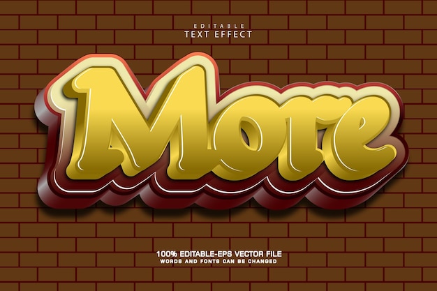 Efecto de texto más editable 3 dimensiones en relieve estilo moderno