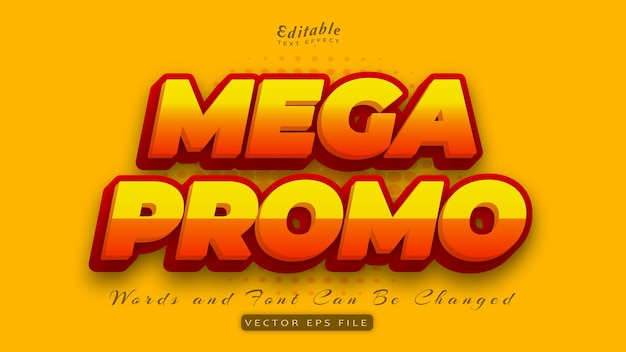 Efecto de texto mega promocional