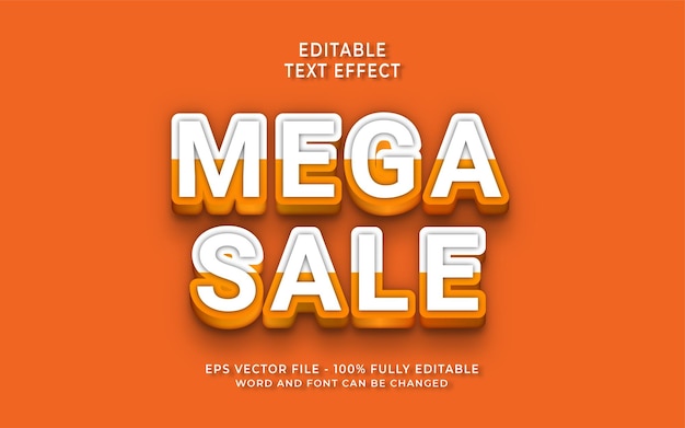Efecto de texto de mega venta