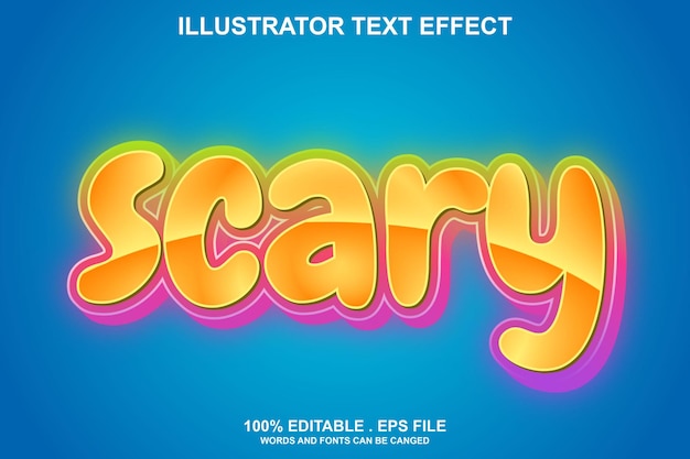 efecto de texto de miedo editable